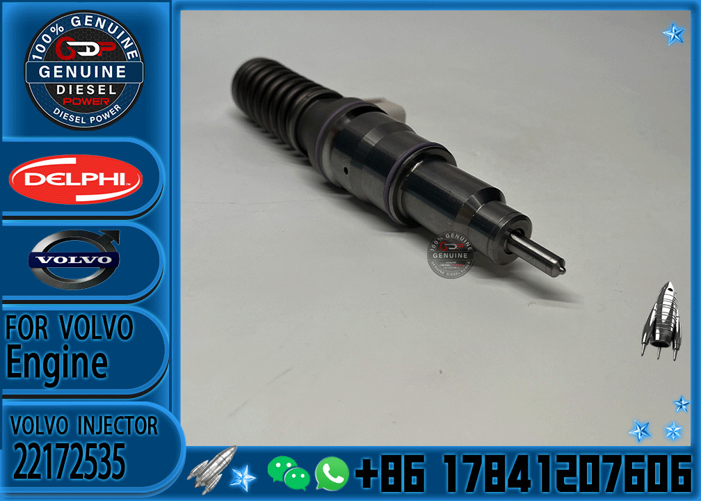 New Common Rail Fuel Injector 20847327 20530081 22172535 BEBE4D34001 BEBE4D34101 For Volvo D12D Excavator Truck EC360B Engine