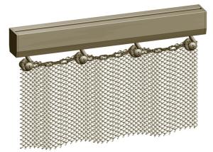 China 1.2mm X 6mm Metal Mesh Drapery Aperture Aluminum Coil Mesh For Space Divider factory