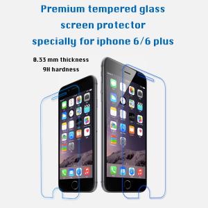 China iPhone 6/6 plus 0.33 mm premium tempered glass screen protector 9H high transparency factory
