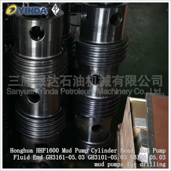 Honghua HHF1600 Mud Pump Components Cylinder Head Fluid End GH3161-05.03 NB100