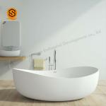 Hotel Project Artificial Stone Bathtub Oval Shaped Attractive Design