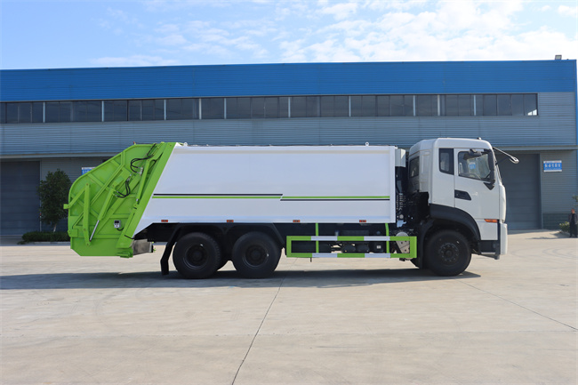 Cheaper Dongfeng Truck 6x4 12CBM Compactor Garbage Truck Belt Back Hanging Barrel