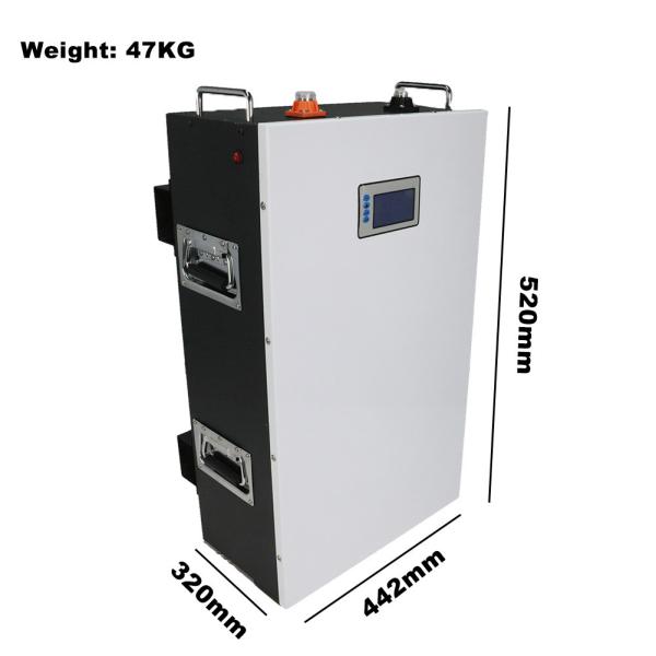 10.24KWH 48V Wall Mounted Rechargeable Lifepo4 Battery , Power wall deep cycle