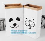 le sac en papier bag, Kraft Paper Storage Linen Bag Kids Toys Clothing Organizer