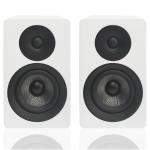 5.25 Inch Passive Bookshelf Speakers Matte White HiFi Studio Loudspeakers 150W