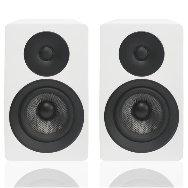 5.25 Inch Passive Bookshelf Speakers Matte White HiFi Studio Loudspeakers 150W
