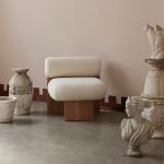 Fabric Leisure Chair White Teddy Designer Lazy Chair
