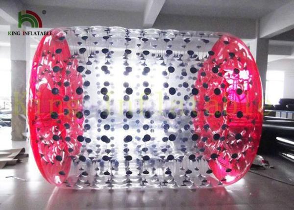 Transparent Inflatable Water Toy , Colorful PVC / TPU Walking Roller For Water