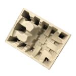 Natural Brown Pulp Tray Packaging Sugarcane Material For Kettlebell