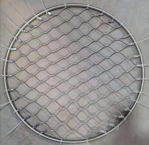 China Architectural Flexible Webnet Stainless Steel Ferrule Rope Mesh 7x19 Mesh Aperture 50mmx50mm 2&quot; 2.70mm factory