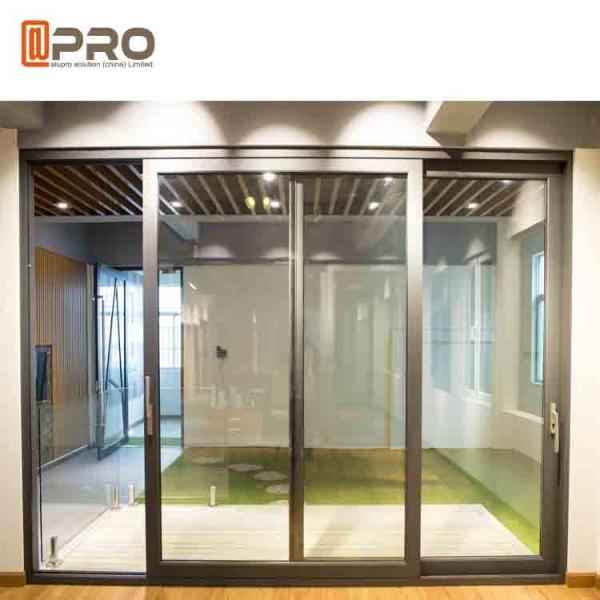 Slim Frame Aluminium Sliding Doors Soundproof Interior Sliding Glass Doors slide