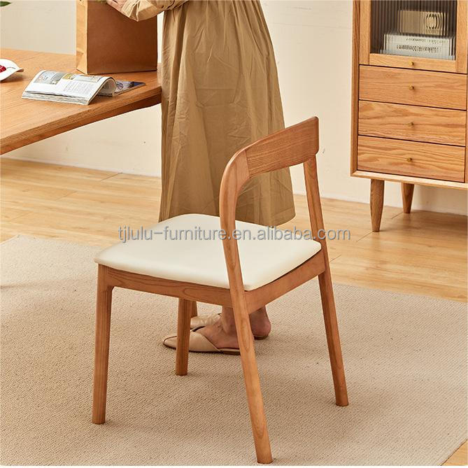 NO Folded Nordic Solid Wood Dining Chair for Modern Restaurant Experience