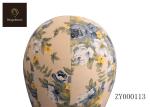 Strong Aging Resistance Pierceful Canvas Wig Head Blue Floral Color