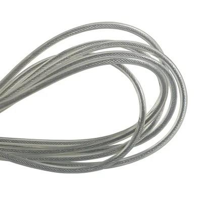 Transparent Colour PP Coated Stainless Steel Cable 0.8mm 1x19 Curtain Rope for