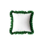 Sublimation Pillow Cover Blanks Heat Transfer Printed Plaid With Ruffled Lace