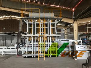China High Pressure Embossing Short Cycle Laminating Line / Synchronous Laminating Press factory