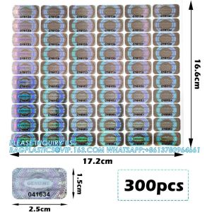 Authentic Hologram Labels/Stickers Silver Transfer Tamper Evident Security