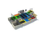 Shopping Mall Indoor Trampoline Equipment For 0-50 People Medium Size KP161009
