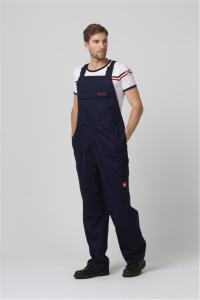 China Fire Proof Bib Overalls , 100% Cotton Fire Retardant Bib trousers , welding bibpants factory