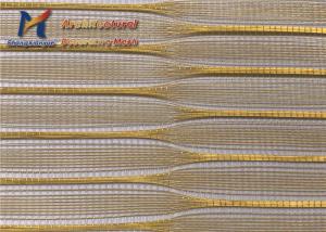 China Tempered Laminated Glass Panels 1.0mm Copper Wire Mesh factory