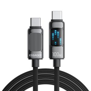 China ESSAGER ES-X58 Series PD Type C Cable USB C To USB C Cable 100W 1m 2m factory