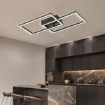 Simple Geometric Square Black Light Body Aluminum 20W 3000K Switch Control Wall