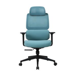 China PU Armrest Executive Swivel Office Chair Nylon Ergonomic Desk Mesh Chair factory