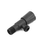 Heavy Duty SS304 Brushed Angle Valve Black 1/2"X3/4" Square Body