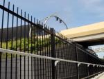 China Garrison Fence Supplier Stain BLACK 40MM X 40MM RAIL ,25MM X 25 SPEAR TOP
