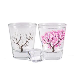 China Restaurant Lead Free Cold Color Changing Sakura Cup 100ml factory