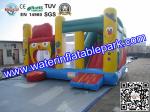 ODM Outdoor Inflatable Sport Games , PVC Inflatable House Bounce With Slide