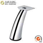 120mm high slanted hot sale furniture legs glossy shiny iron sofa legs SL-070