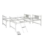 Twin Mesh Lit Metal Bunk Bed Frame For Adult