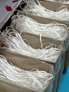 China N95 Face Mask Elastic Ear Bands 5mm 6mm 6.5mm 7mm White Polyester Spandex factory