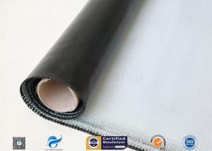 China 15.6oz Black Silicone Coated Glass Cloth 0.5mm Engine Heat Insulation factory