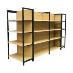 Steel Wood Gondola Shelving Household Multi Storey Living Room Bookshelf