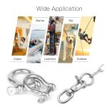 Precision Casting Technology AISI Stainless Steel 304/316 Bow Shackle for Marine