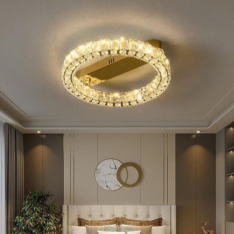 Luxury Ring Ceiling Lamp Modern Bedroom Living Room Crystal Ceiling Lamp(WH-CA-100)
