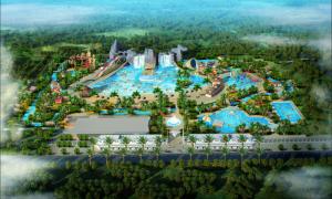 China Vison Hotspring Waterpark Project , Fiberglass Water Park Equipment / Customized Aqua Park Project factory