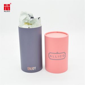 Paperboard Cylinder Packaging Tubes , Biodegrade Coffee Packaging Boxes Matt