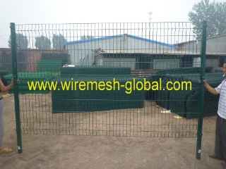 Powder Coated Angle Post Chain Link Fence Waterproof