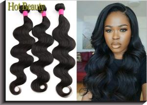 China Natural Black Grade 6A Virgin Hair , Softy Hair Extension factory