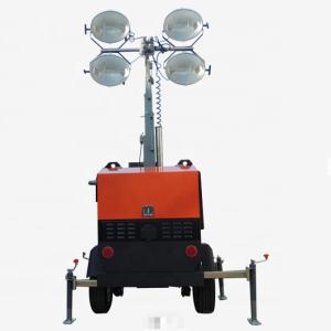 China Pactical LED Generator Light Tower 4m Height Mobile Lighting Tower on sale