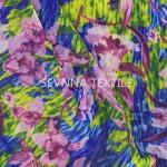 Floral Design Recycled Swimwear Fabric Bikini Style Compression Lining