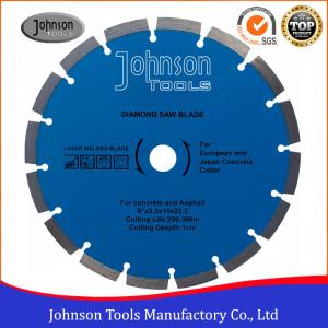 China 230mm Diamond Concrete Saw Blades / Laser Welded Cured Concrete Cutting Blade factory