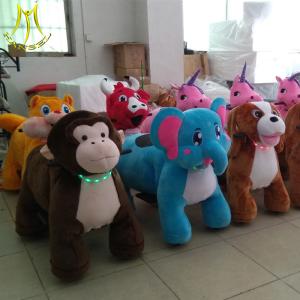 China Hansel Hot selling shopping mall electric mountable animal plush ride factory