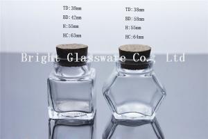 China nice small glass jar with cork for wholesale factory
