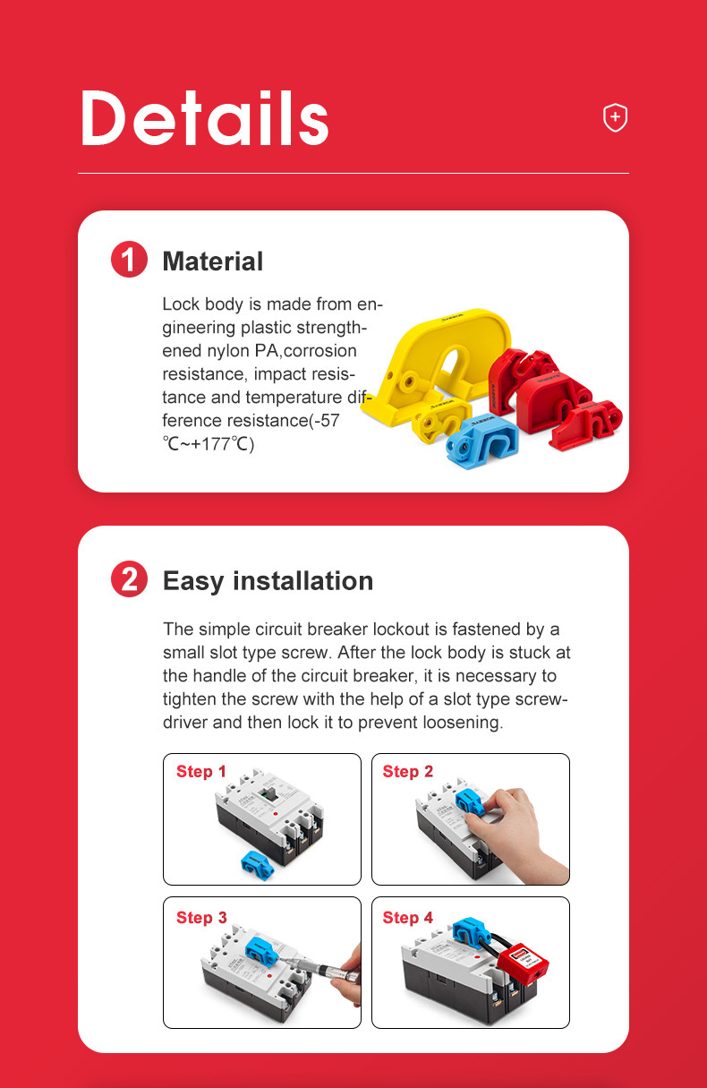 Lockout Device BD-D05-1 handle width 7.7mm moulded case circuit breaker lockout ,BOSHI BRAND