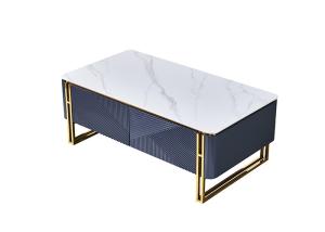 China 130cmx70cmx50xm Marble TV Stand Coffee Table , Square Coffee Table factory