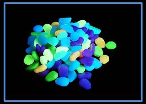 China Garden Glow In The Dark Stones , Yellow - Green Color Luminescent Stones factory